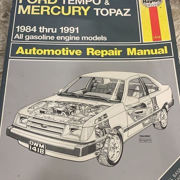 Haynes Repair Manual Ford Tempo & Mercury Topaz 1984-1991 All Gas Engine Models - Picture 5 of 13